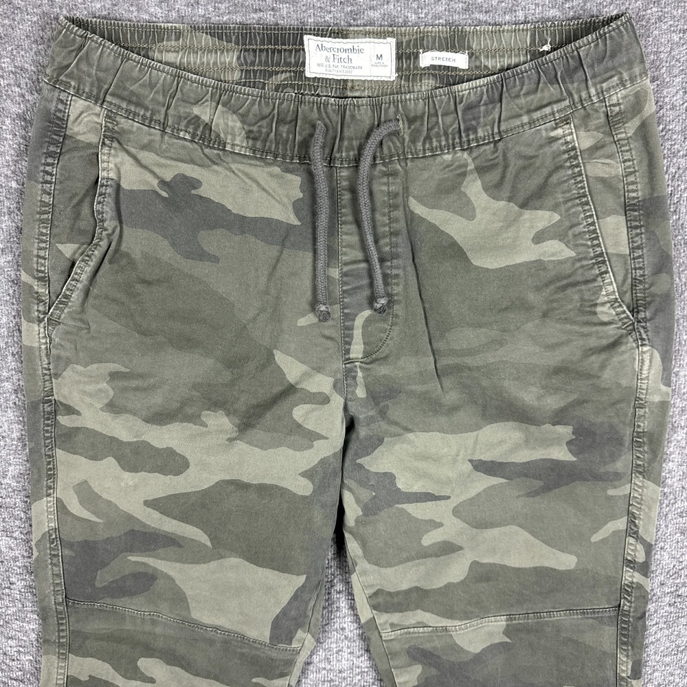 Abercrombie & Fitch Men’s Camo Drawstring Joggers - Olive & Dark Green